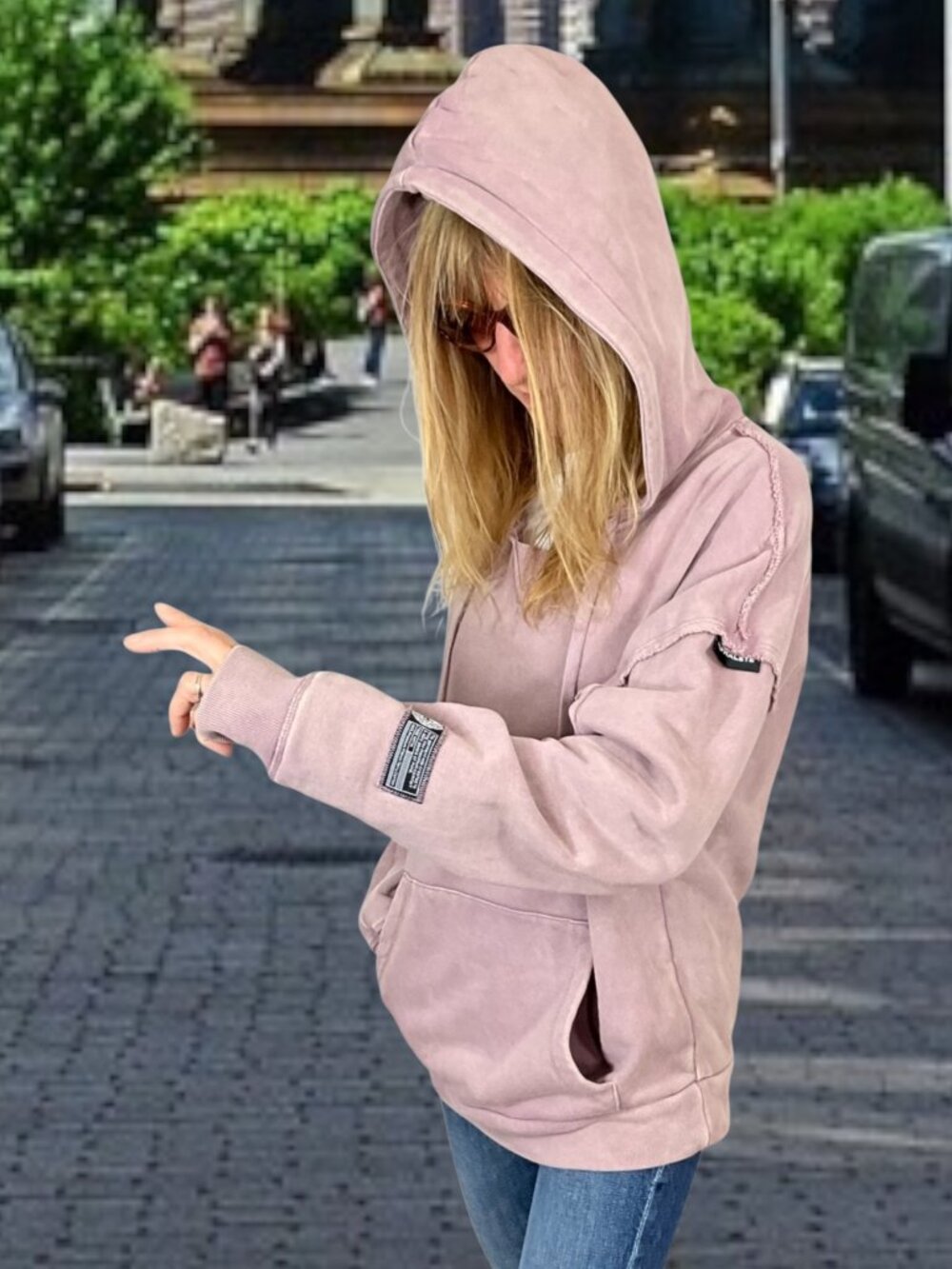 Alphalete Very Terry Hoodie Sweatshirt M Purple Loungewear
